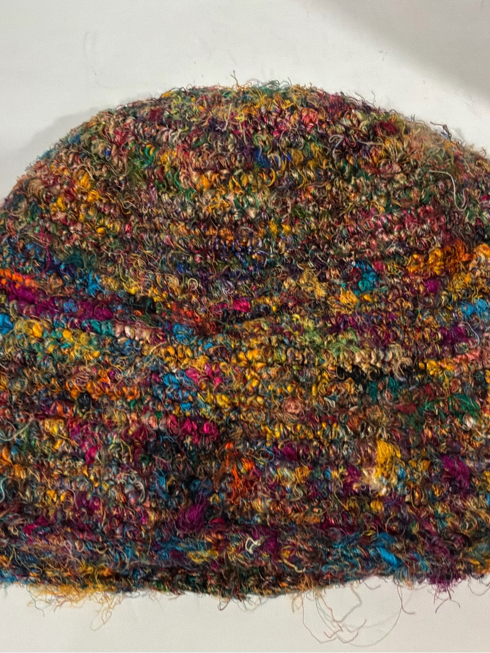 Multicolor Textured Knit Bucket Hat - Picture 5 of 7